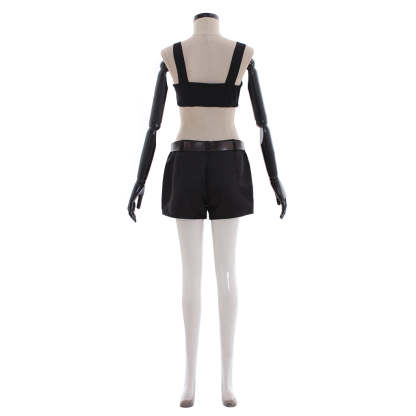 LOL Sivir Pizza Delivery Cosplay Costume for Women - Full Set with Crop Top, Shorts & Hat-Astricos