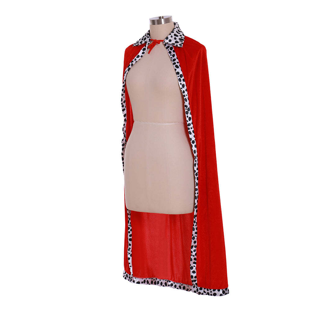 Regal King Red Velvet Cloak Costume for Adults | Halloween, Christmas, Carnival Cosplay-Astricos