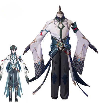 Honkai Star Rail Cold Dragon Young DanHeng Cosplay Costume with Dragon Horn - Astricos-Astricos