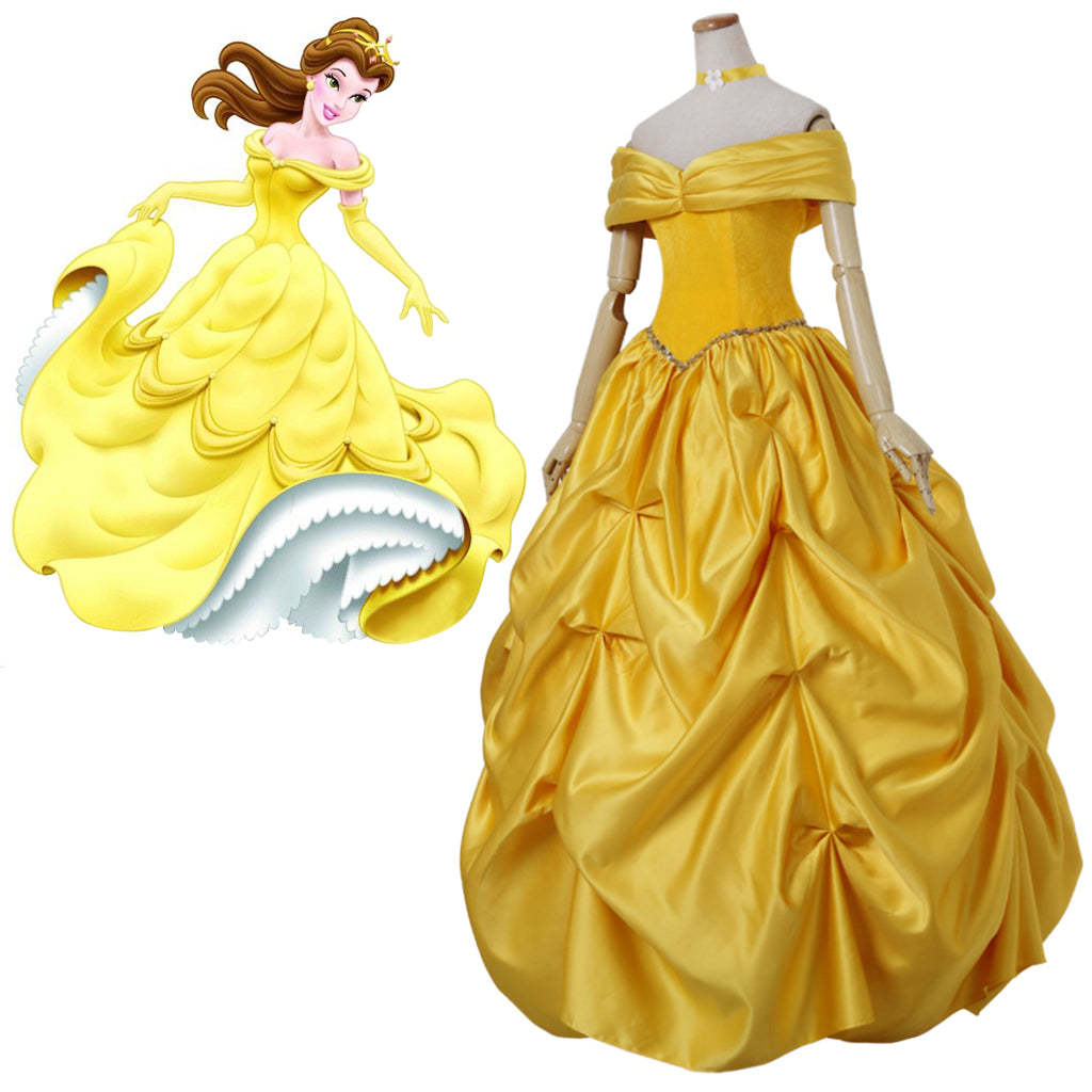 Beauty and the Beast Belle Cosplay Costume | Princess Dress for Halloween & Cosplay-Astricos