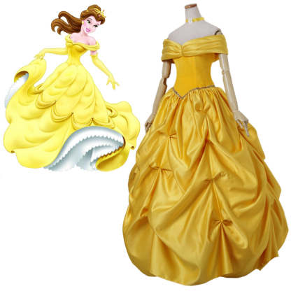 Beauty and the Beast Belle Cosplay Costume | Princess Dress for Halloween & Cosplay-Astricos