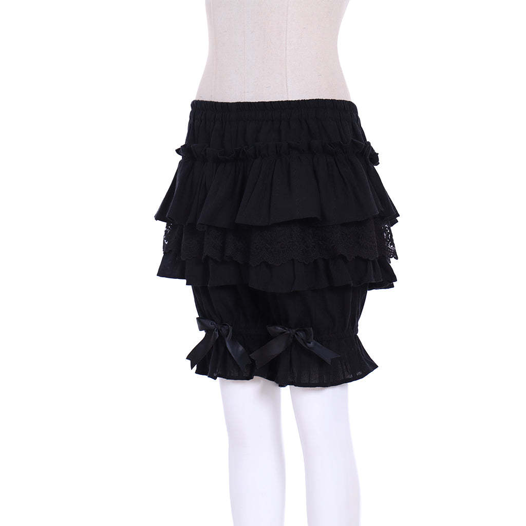 Elegant Women's Pantaloons with Short Ruffles & Lace Trim | Astricos Cosplay Costumes-Astricos