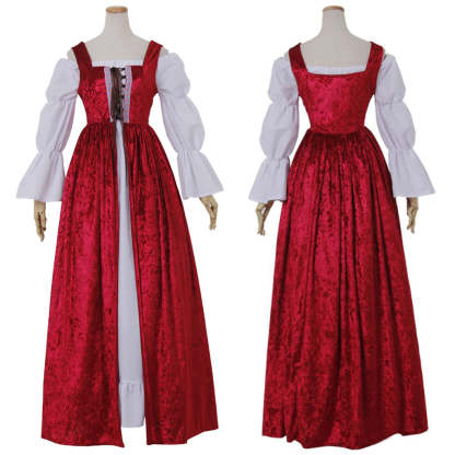 Vintage Medieval Halloween Cosplay Costume - Gothic Marie Antoinette Dress for Witch & Vampire Themes-Astricos