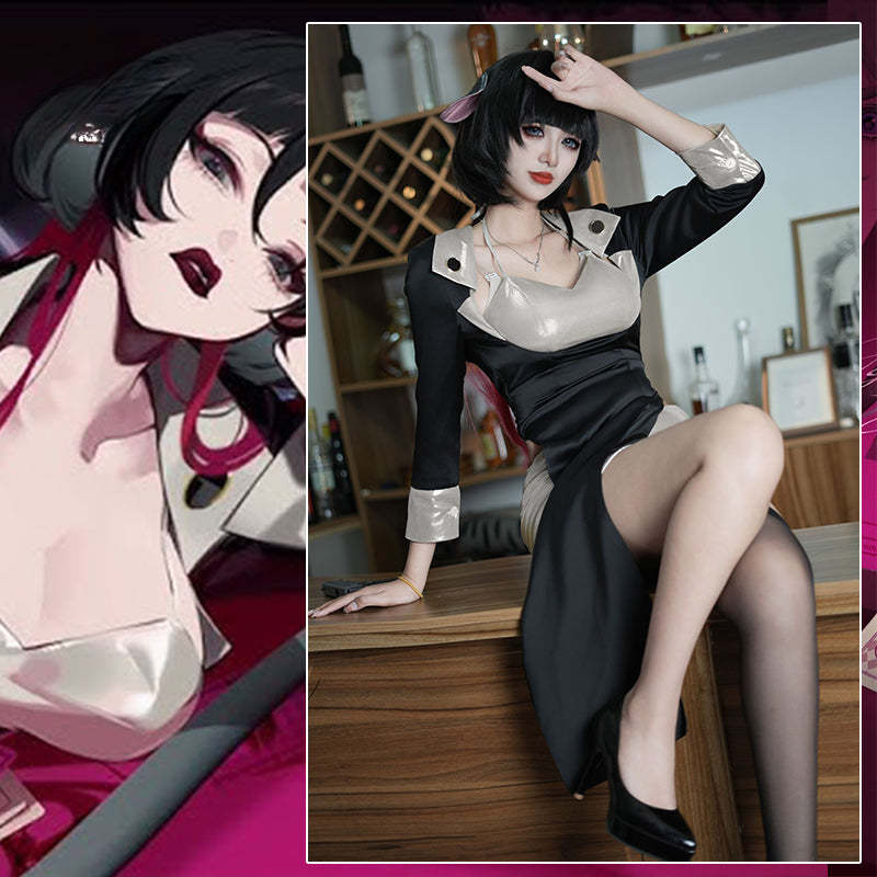 Zenless Zone Zero Jane Doe Undercover Cosplay Costume - Black R&B Uniform for Women-Astricos