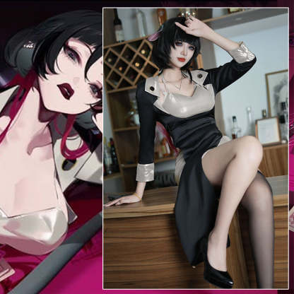 Zenless Zone Zero Jane Doe Undercover Cosplay Costume - Black R&B Uniform for Women-Astricos