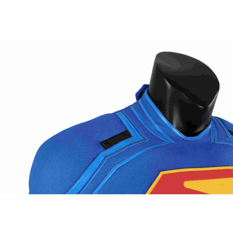 Superhero Legacy Clark Kent Cosplay Costume - Blue Zentai Bodysuit with Red Cape | Astricos-Astricos