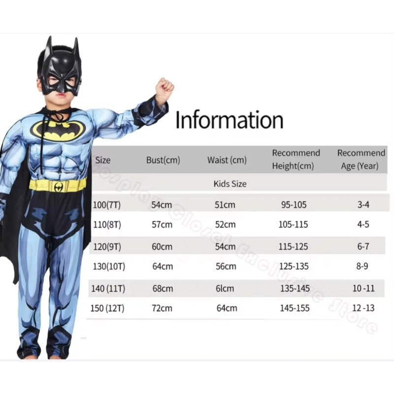Child Bat Costume with Mask and Cape - Halloween & Cosplay Outfit-Astricos