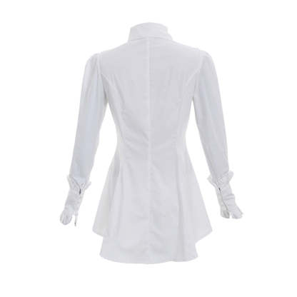 Victorian Gothic Women's Romantic Vintage Ruffle White Blouse - Steampunk Fashion Top-Astricos