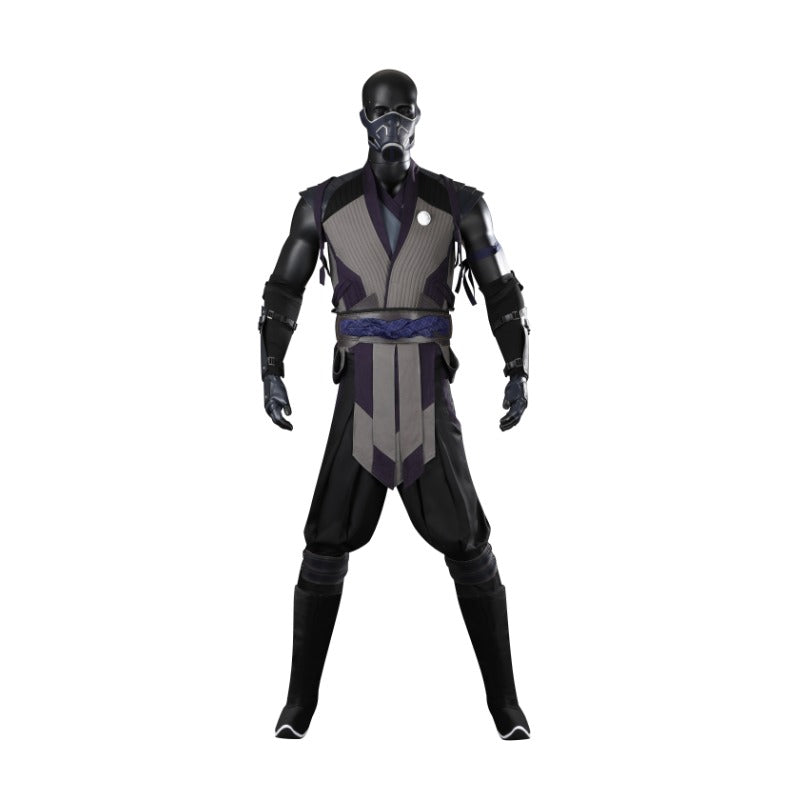 Mortal Kombat 1 Smoke Cosplay Costume Full Set with Mask for Halloween & Parties-Astricos