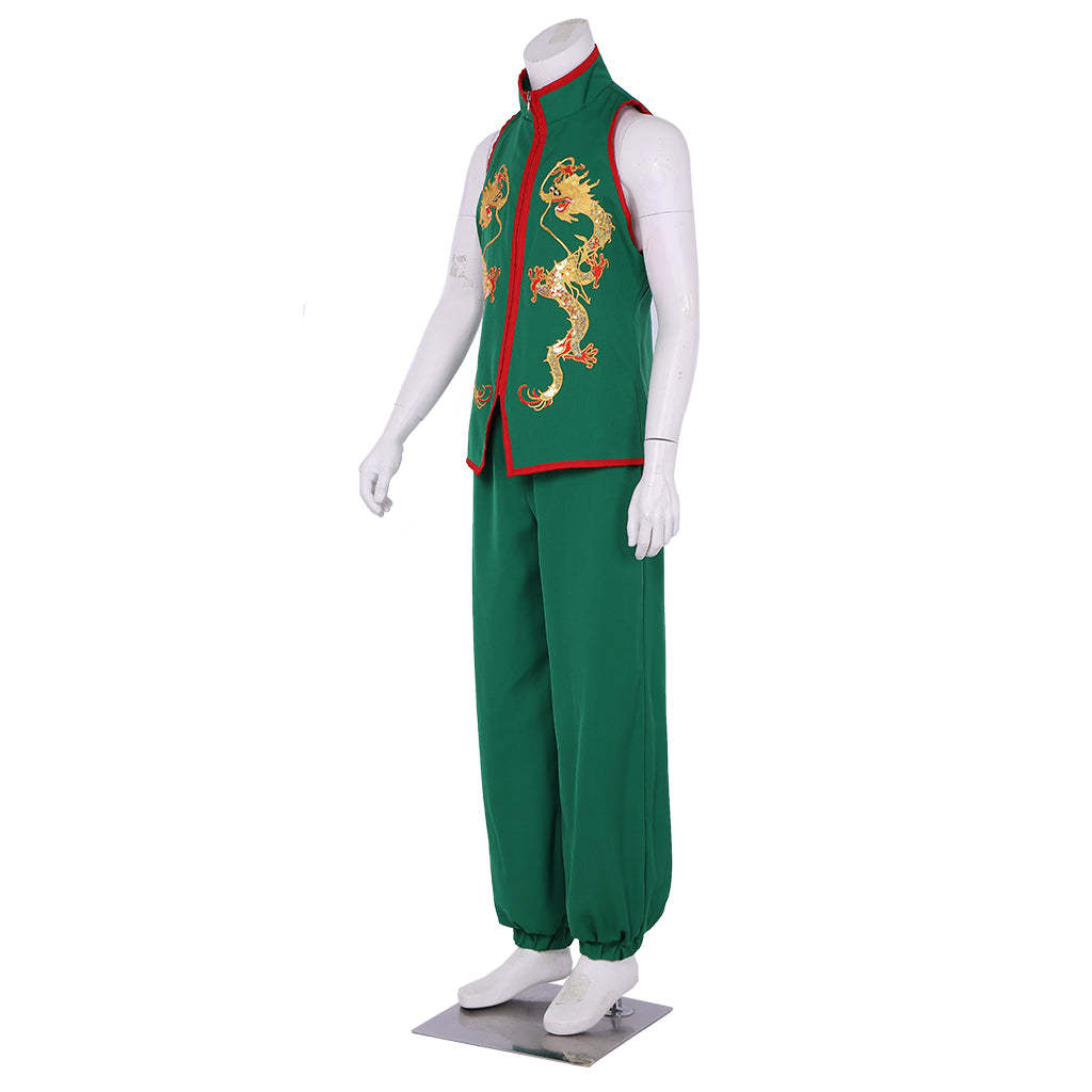 Sie Kensou Cosplay Costume - Men's Blue Kung Fu Suit | The King of Fighters-Astricos