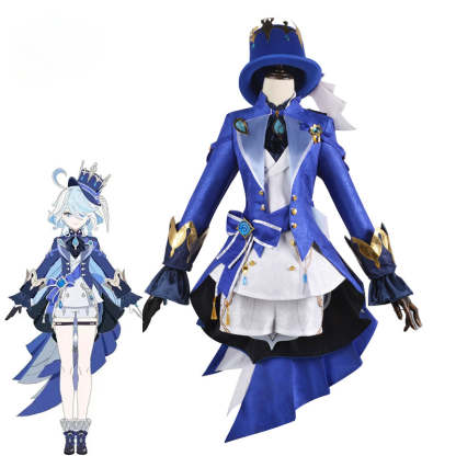 Genshin Impact Furina Cosplay Costume - Fontaine Water God Focalors Halloween Outfit for Women-Astricos