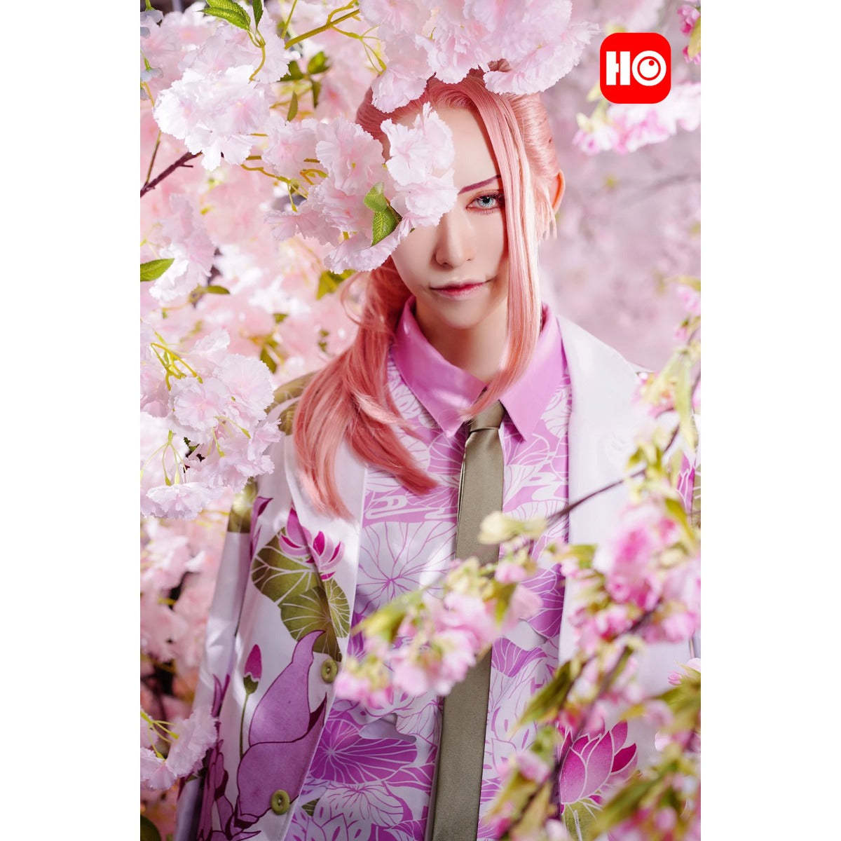 Haruchiyo Sanzu Uniform Pink Scorpio Cosplay Costume - Tokyo Anime Exhibition 4PCS Dress-Astricos