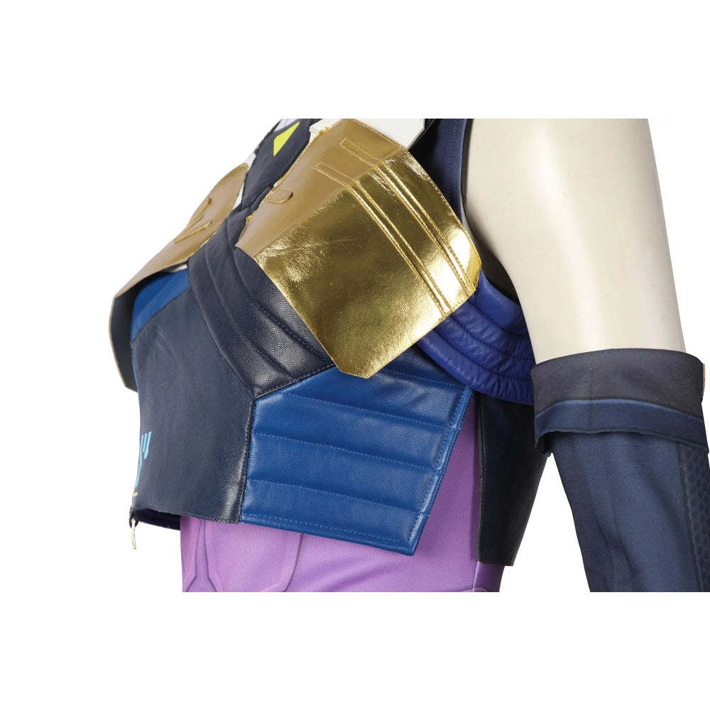 Valorant Neon Cosplay Costume – Blue Combat Uniform for Women | Full Set for Halloween & Party | Astricos-Astricos
