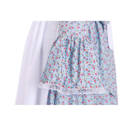 Victorian Pioneer Pilgrim Wench Floral Prairie Dress - Women's Colonial Lolita Costume-Astricos