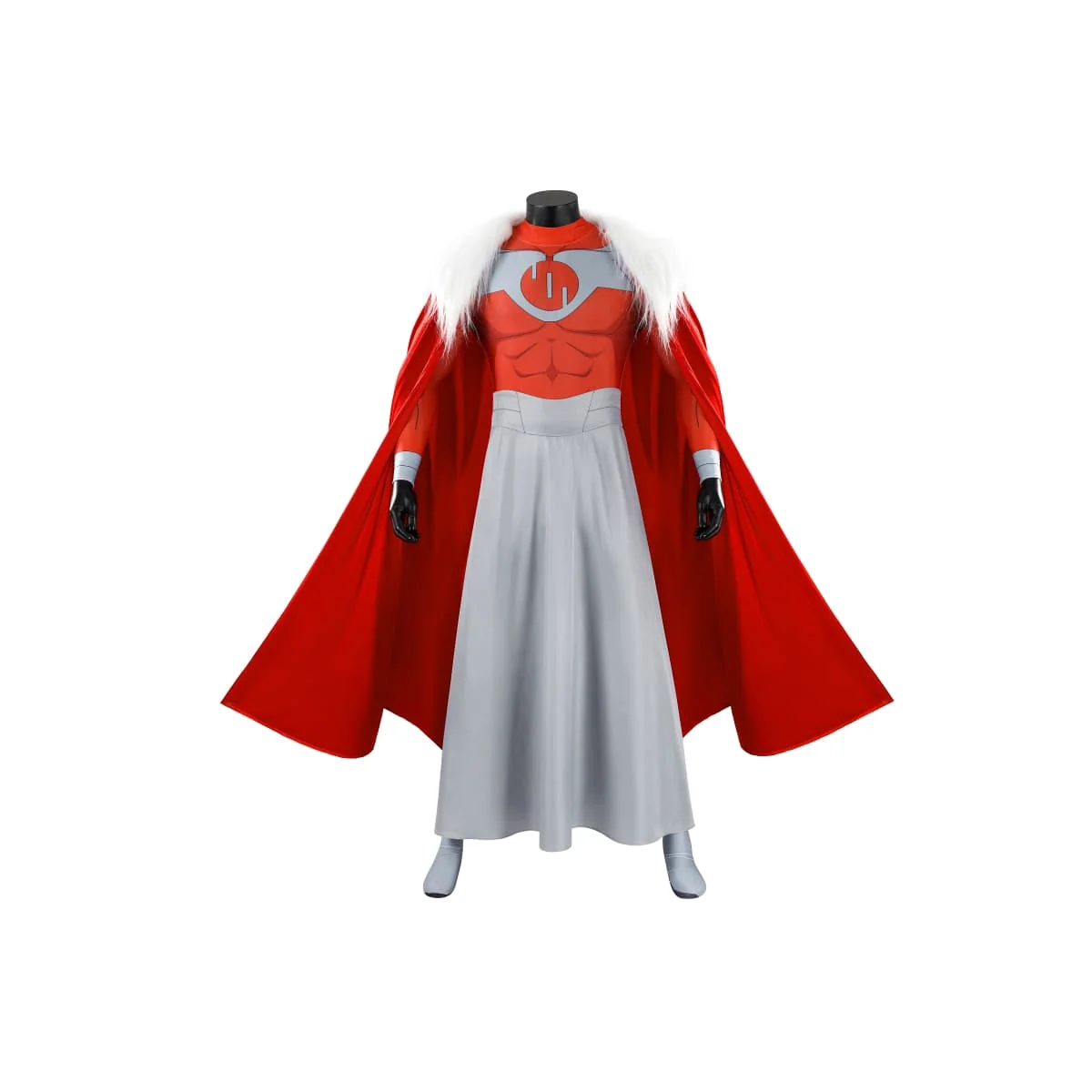 Invincible Omni-Man Cosplay Costume | Custom Superhero Outfit with Fur Collar & Red Cape for Halloween & Comic Con | astricos