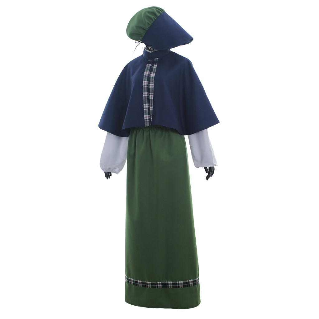 Vintage Victorian Medieval Carol Singer Dress for Halloween & Cosplay-Astricos