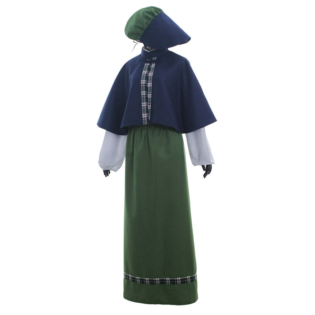 Vintage Victorian Medieval Carol Singer Dress for Halloween & Cosplay-Astricos