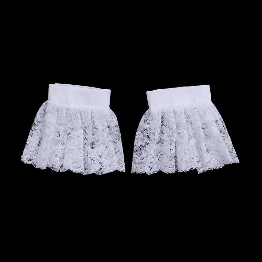 Victorian-Style White Lace Detachable Collar and Cuffs - Elegant Cosplay Accessories-Astricos