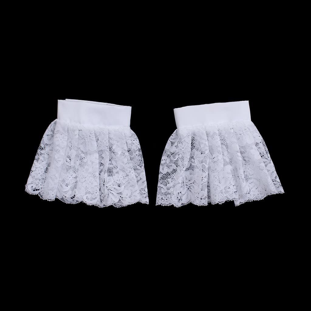 Victorian-Style White Lace Detachable Collar and Cuffs - Elegant Cosplay Accessories-Astricos