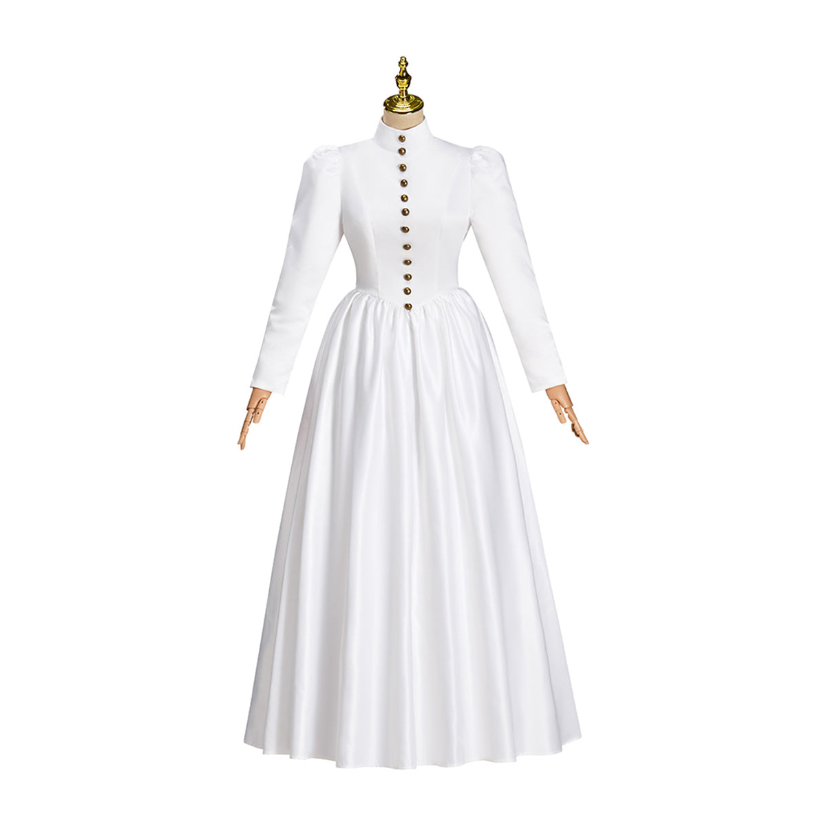 Victorian White Dress Cosplay Costume – Elegant Gothic Lolita Renaissance Outfit-Astricos