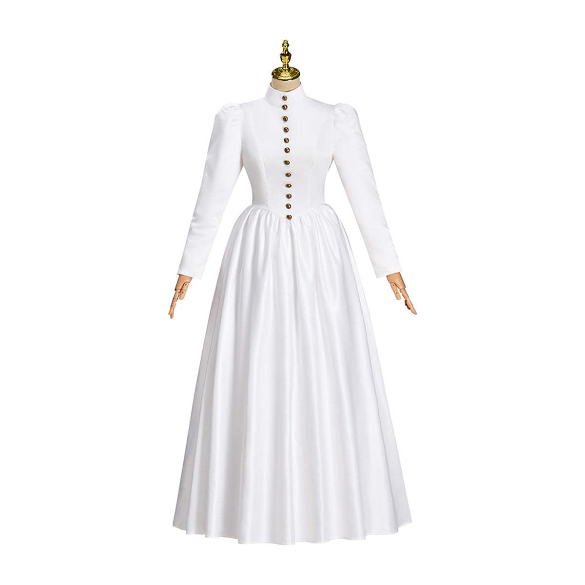 Victorian White Dress Cosplay Costume – Elegant Gothic Lolita Renaissance Outfit-Astricos