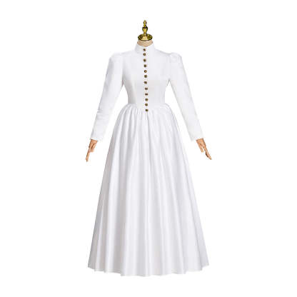 Victorian White Dress Cosplay Costume – Elegant Gothic Lolita Renaissance Outfit-Astricos