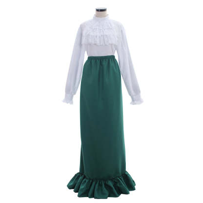 Vintage Medieval Victorian Red & Green Top Dress Hat - Cosplay Costume for Adults-Astricos