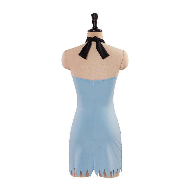 Sexy Betty Rubble Costume - Flintstones Cosplay Blue Mini Dress for Women-Astricos