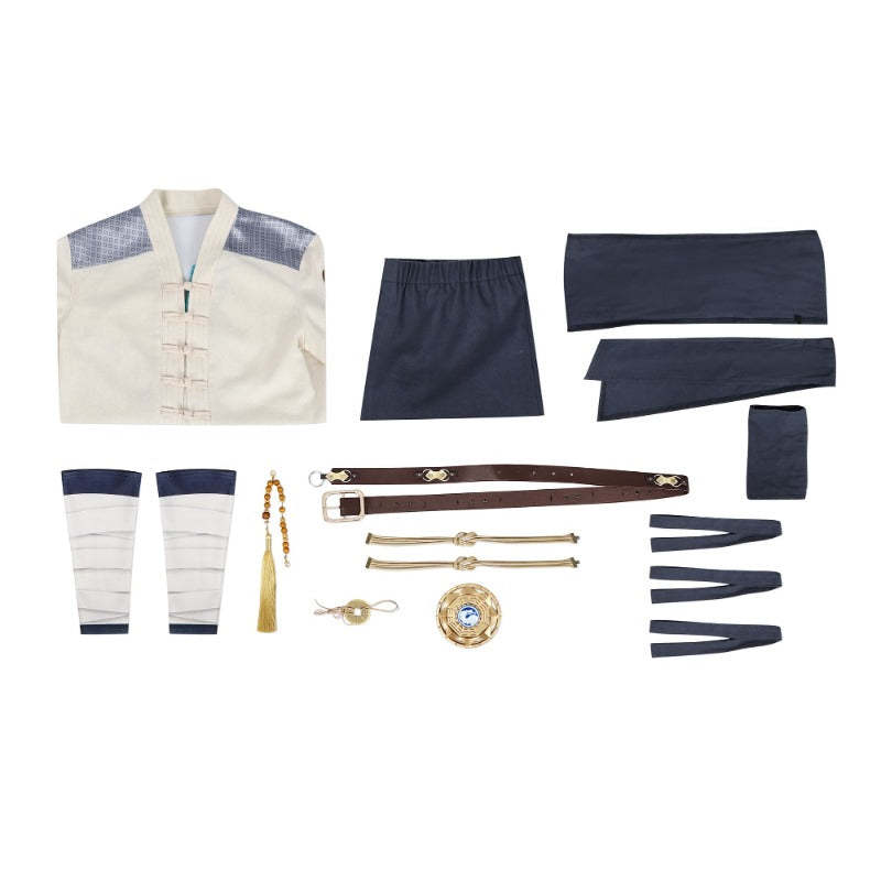 Mortal Kombat 1 Raiden Cosplay Costume Full Set - Thunder God Battle Uniform for Halloween & Cosplay Events-Astricos