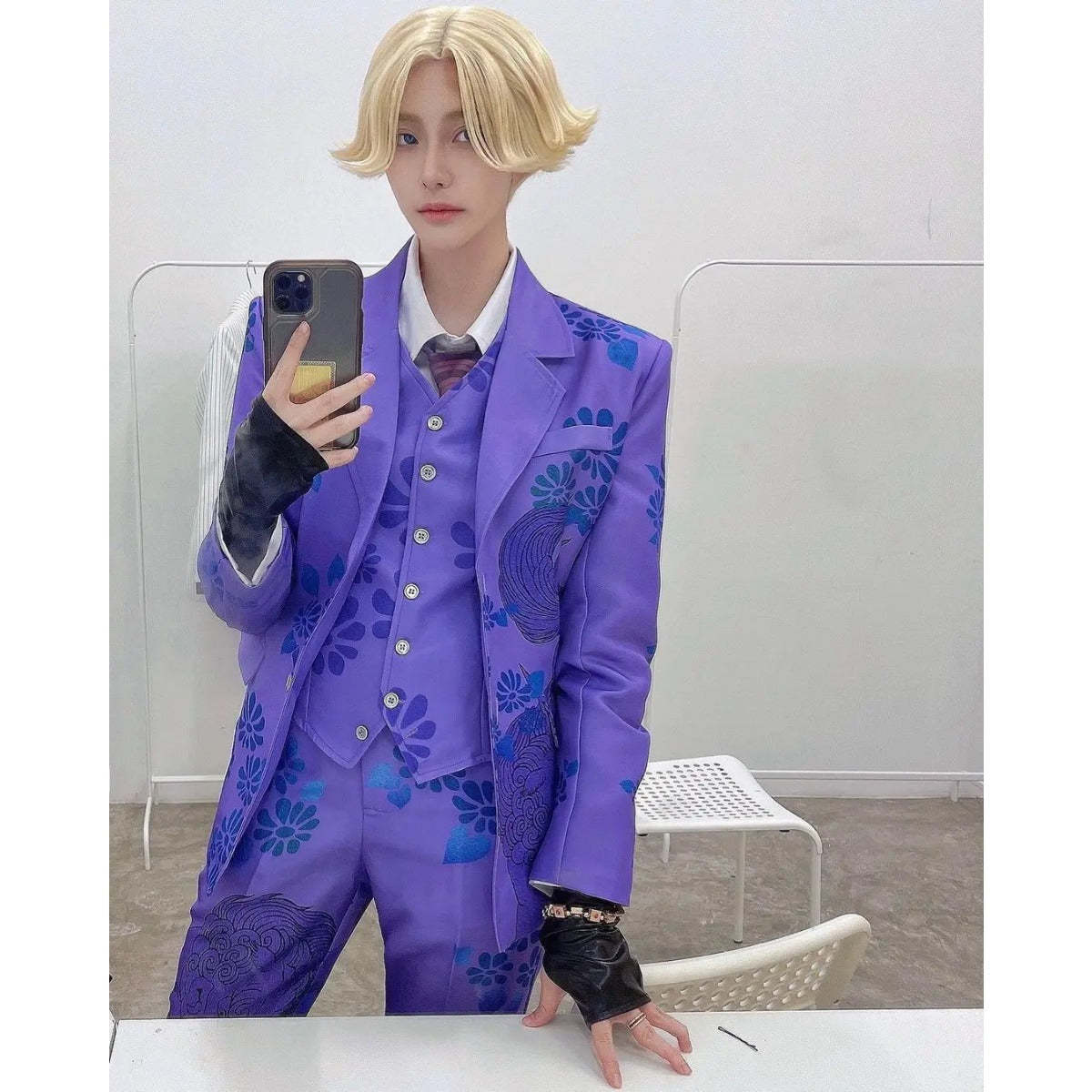 Seishu Inui Tokyo Anime Cosplay Costume - Purple Unicorn Kirin 7Pcs Set | Astricos-Astricos