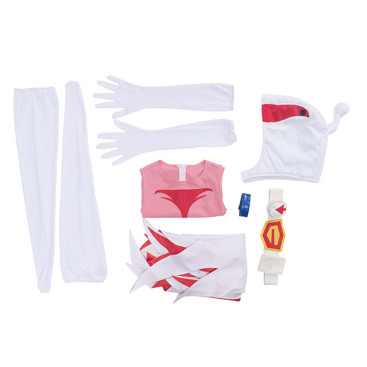 Official Science Ninja Team Gatchaman Pink Jun Cosplay Costume – Anime Outfit-Astricos