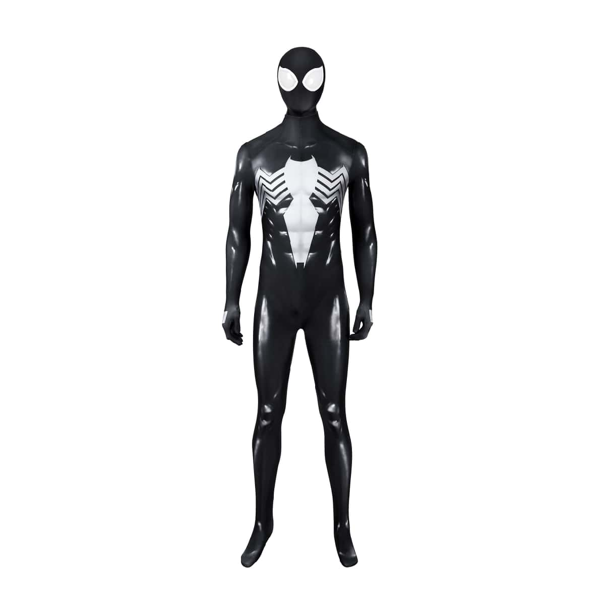 Marvel's Spider-Man 2 Peter Parker Black Symbiote Cosplay Costume | Custom Stretch Bodysuit with Mask, Superhero Outfit for Halloween, Comic Con & Game Cosplay | astricos