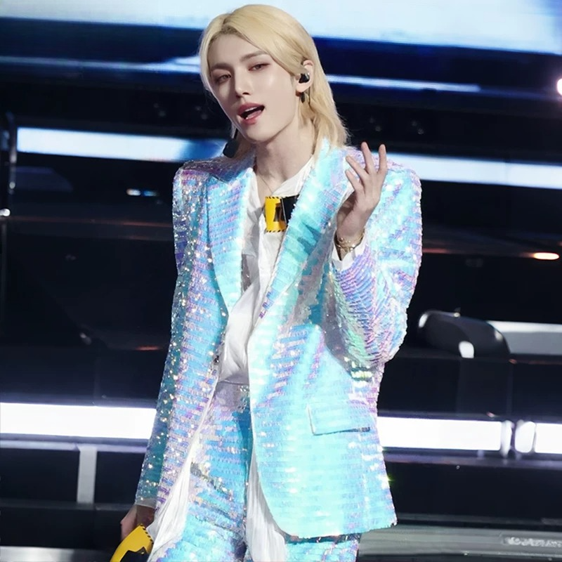 ONER Inspired Sequin Suit Set，Custom‑Made for Stage Performance Shows