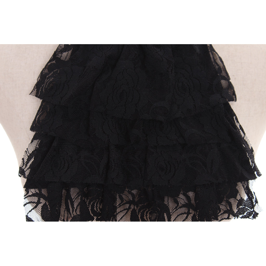 Victorian Black Lace Detachable Collar - Elegant Cosplay & Gothic Accessory-Astricos