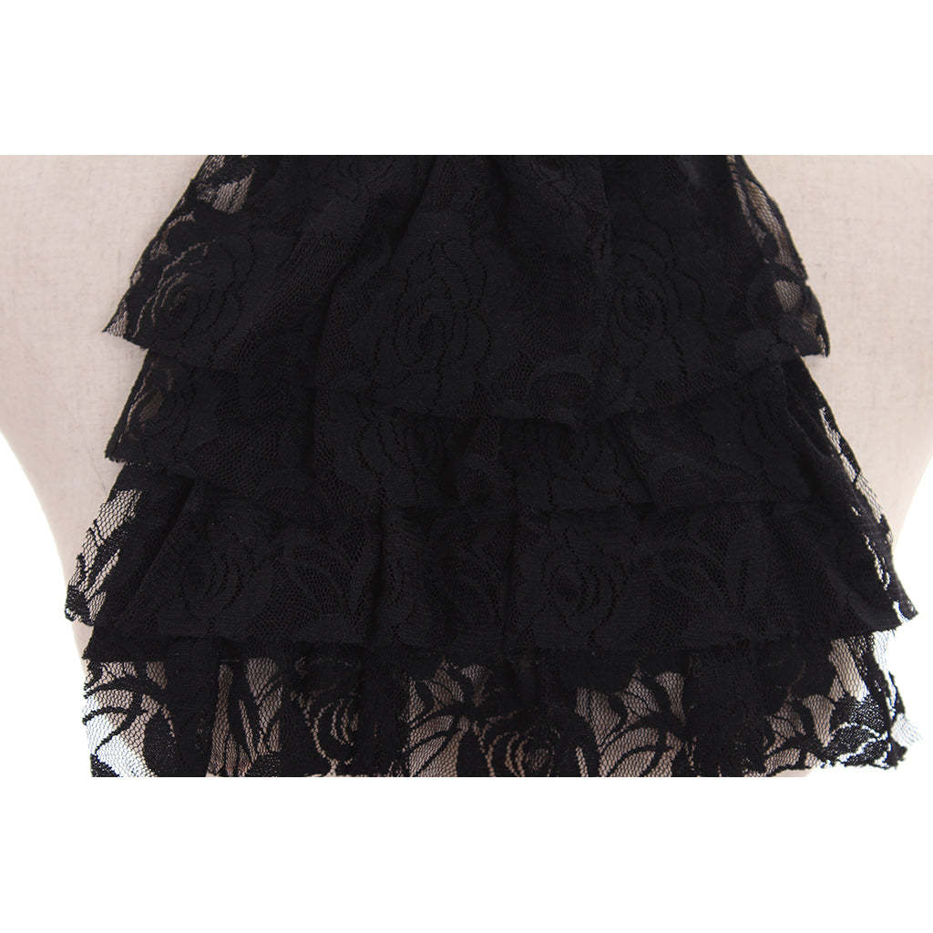 Victorian Black Lace Detachable Collar - Elegant Cosplay & Gothic Accessory-Astricos