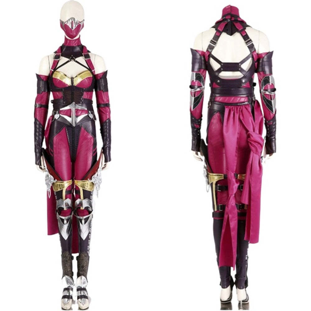 Sexy Mileena Cosplay Costume - Mortal Kombat Halloween Battle Outfit Full Set-Astricos