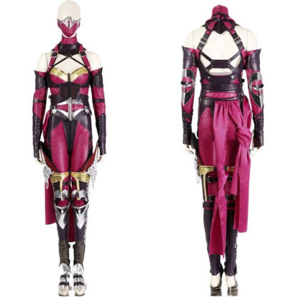 Sexy Mileena Cosplay Costume - Mortal Kombat Halloween Battle Outfit Full Set-Astricos