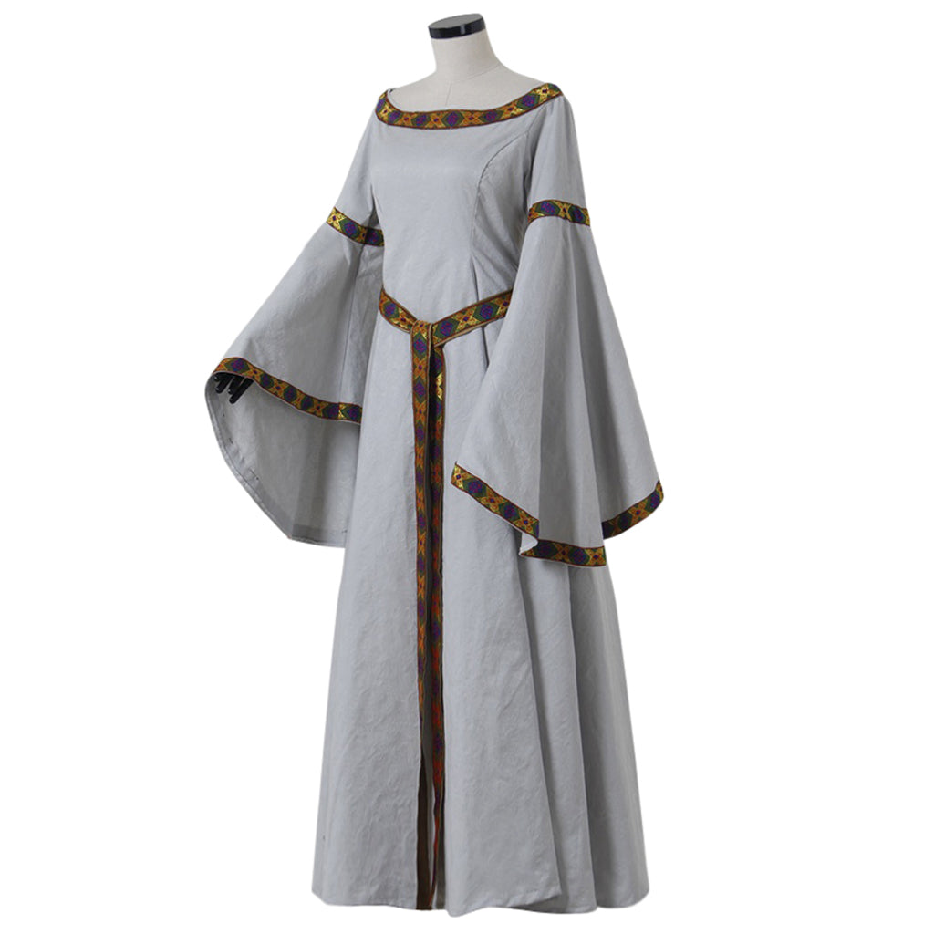 Medieval Royal White Princess Dress - Queen Elizabeth Inspired Cosplay Costume-Astricos