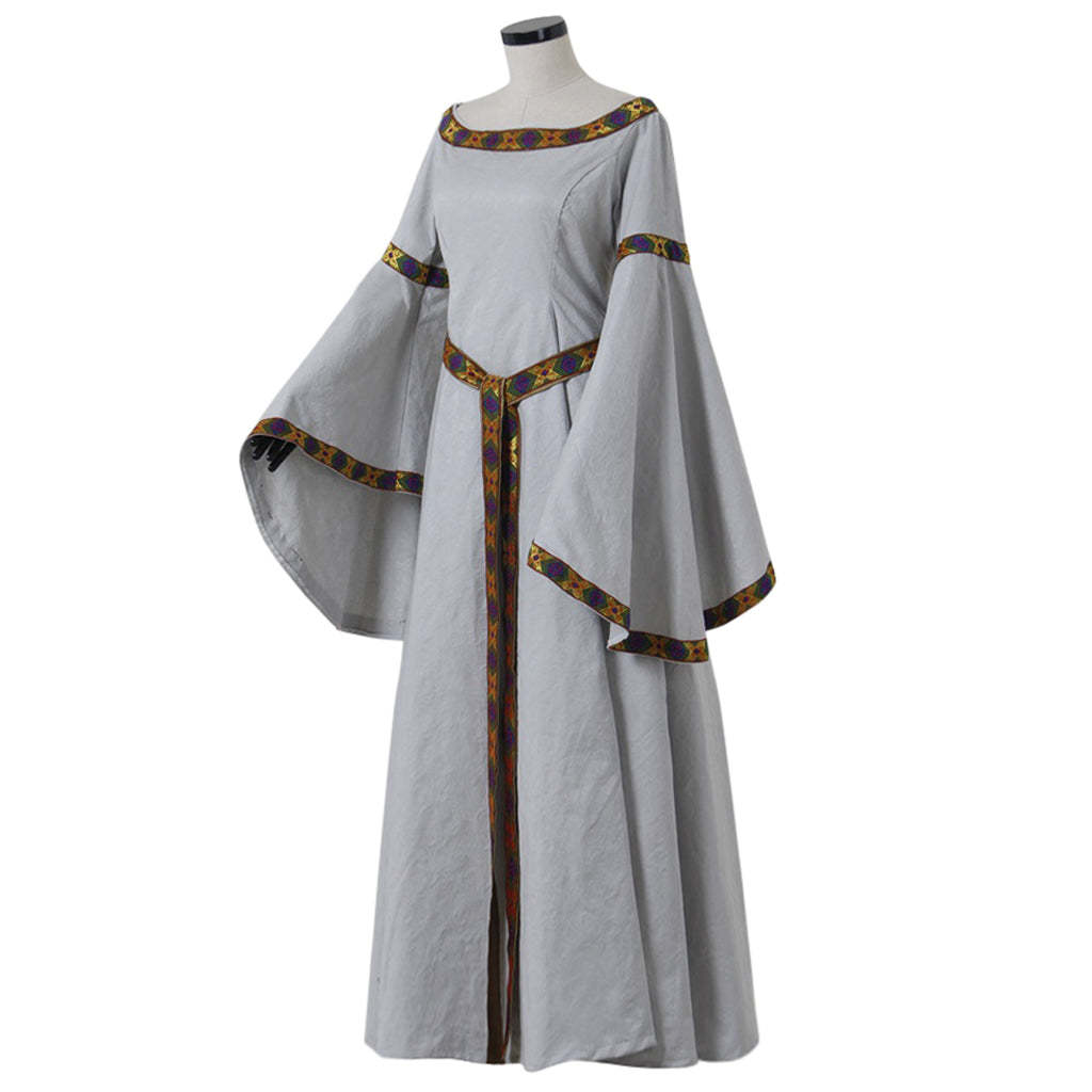 Medieval Royal White Princess Dress - Queen Elizabeth Inspired Cosplay Costume-Astricos