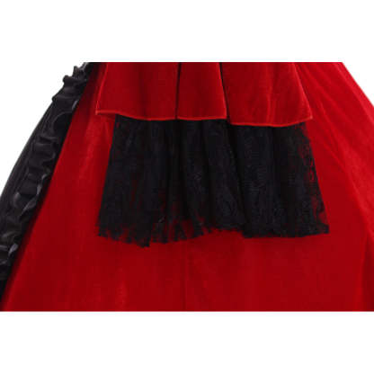Retro Floral Print Gothic Women's Dress - Elegant Fall Winter Party Gown with Flare Sleeves-Astricos