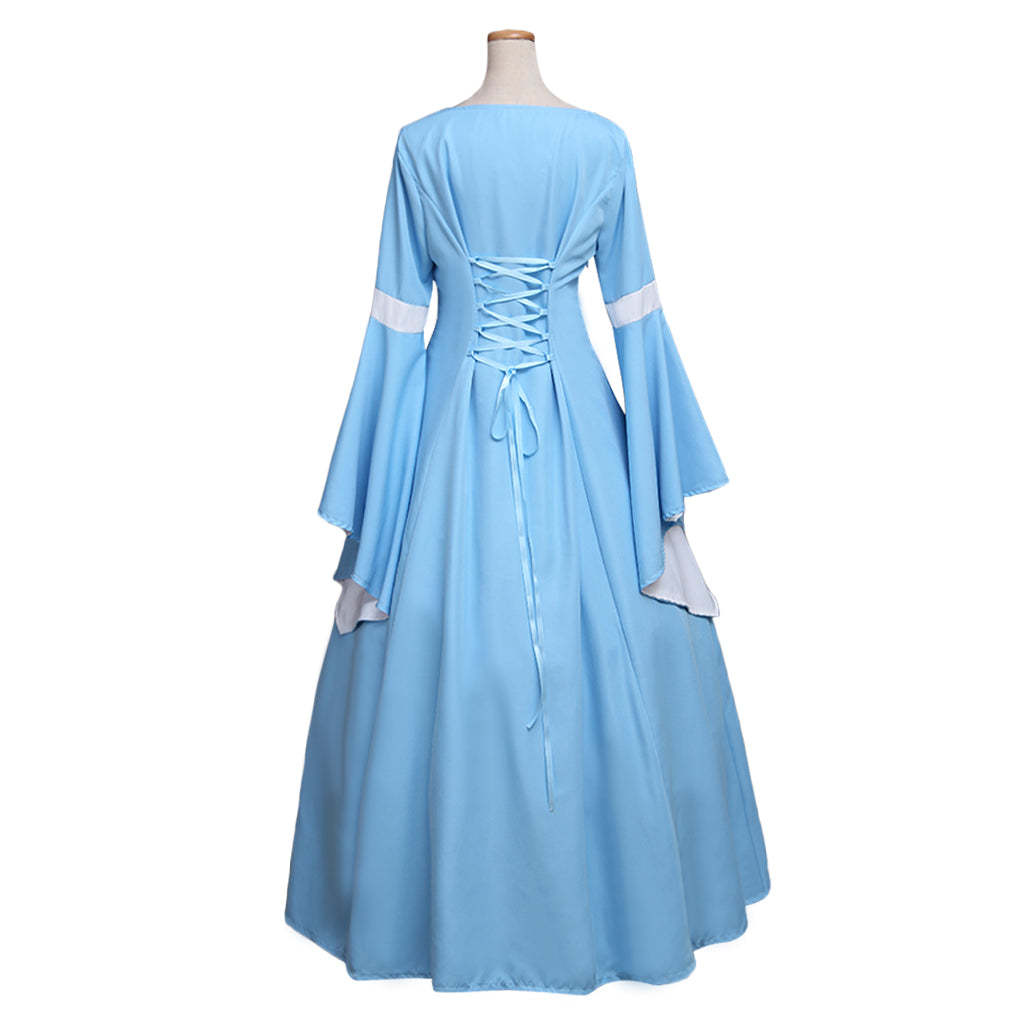 Custom Medieval Gothic Blue Vintage Dress for Women | Renaissance Victorian Elizabeth Costume-Astricos