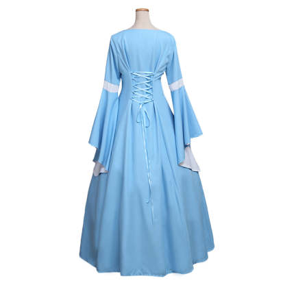 Custom Medieval Gothic Blue Vintage Dress for Women | Renaissance Victorian Elizabeth Costume-Astricos