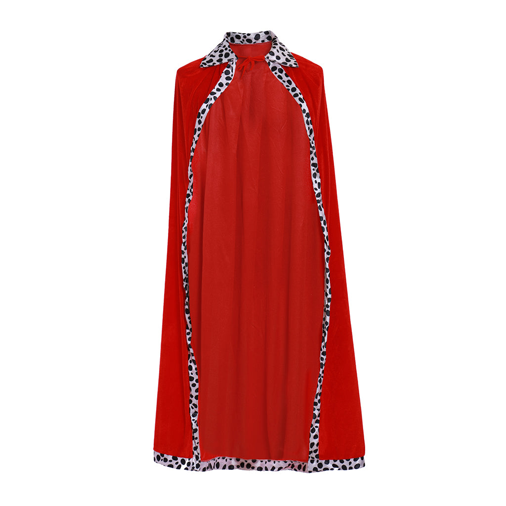 Regal King Red Velvet Cloak Costume for Adults | Halloween, Christmas, Carnival Cosplay-Astricos