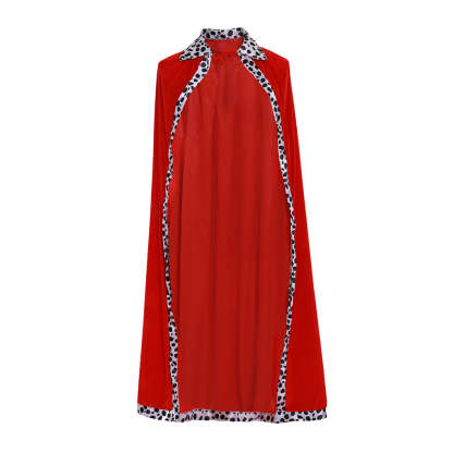 Regal King Red Velvet Cloak Costume for Adults | Halloween, Christmas, Carnival Cosplay-Astricos