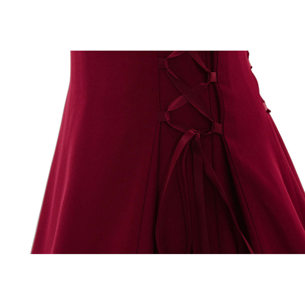 Gothic Victorian Red Dress for Women | Renaissance Elegant Prom & Halloween Party Costume-Astricos