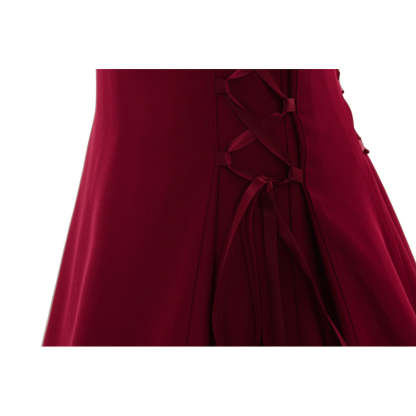 Gothic Victorian Red Dress for Women | Renaissance Elegant Prom & Halloween Party Costume-Astricos