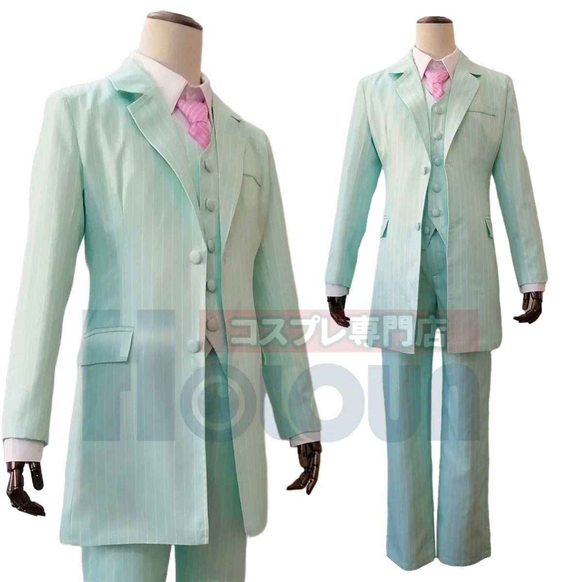 Bonten Rindo Haitani Ran Cosplay Costume - Tokyo Anime Blue Green Suit for Halloween & Casual Wear-Astricos