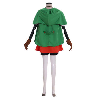 Linkle Cosplay Elf Costume Full Set - Green Cloak, Shirt, Pants, Skirt | Astricos-Astricos
