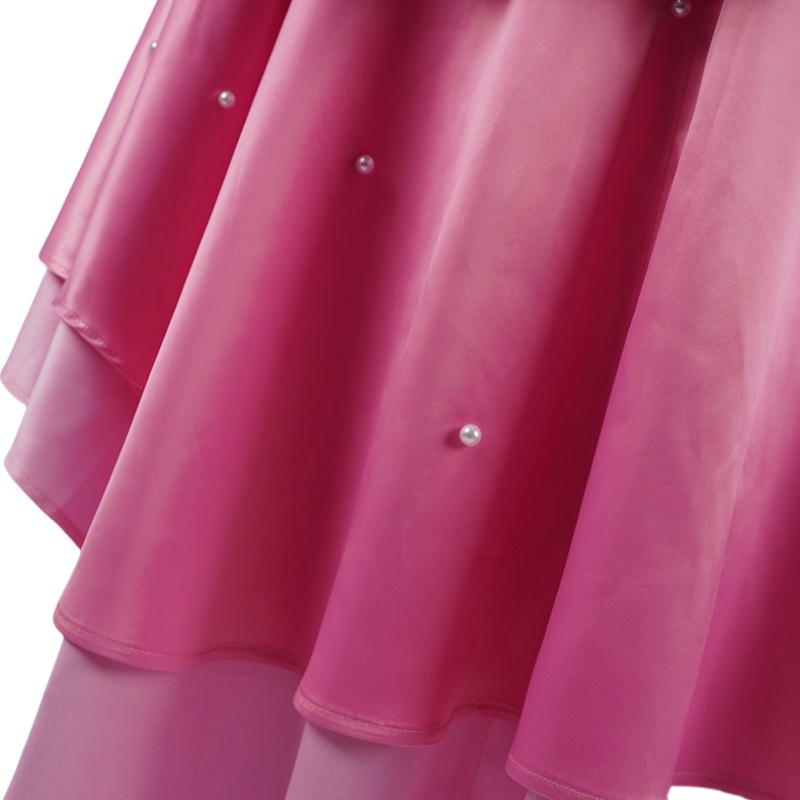 Star Academy Cosplay Costume - Meixing Transformation Red Rose Pink Evening Gown for Anime Fans-Astricos