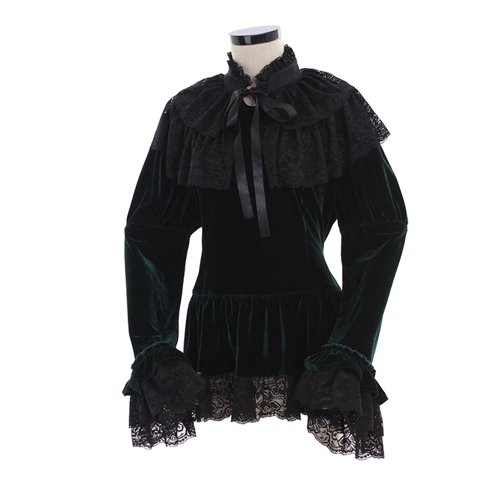Elegant Lolita Strapless Chiffon Blouse with Trumpet Sleeves for Women & Girls-Astricos